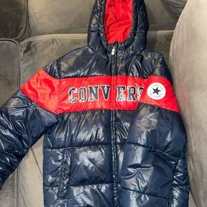 Converse Blue and Red Puffer Jacket